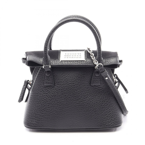 Maison Margiela 5AC Micro 2WAY 手提包 S56WG0081P4455T8013 皮革 黑色 二手 女士