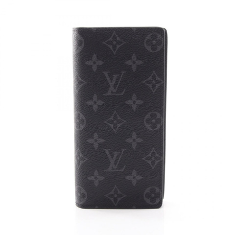 路易威登 Portefeuille Brazza 雙折錢包錢包 M61697 Monogram eclipse LV