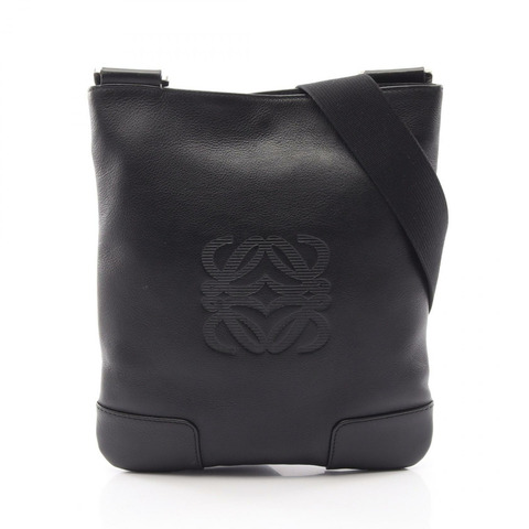 LOEWE Anagram 黑色真皮單肩包（二手女款）