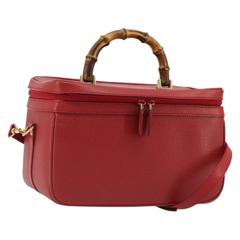 Miu Miu Matelasse Vanity 單肩包 皮革 2way 紅金 Auth ki6687A