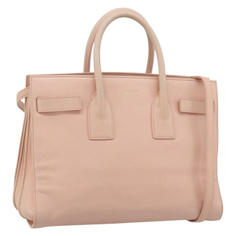 SAINT LAURENT Sac De Jules 手提包 皮革 2way 粉金配色 正品 ka4847V