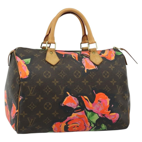 路易威登 Monogram Rose Speedy 30 手提包 橘粉紅 M48610 正品 ka4783SAV
