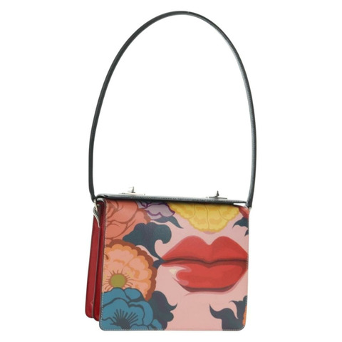 PRADA 肩背包 Safiano 皮革 多色 銀色 正品 gh2222SM