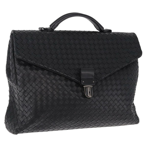 BOTTEGA VENETA INTRECCIATO 公事包皮革黑色 113095 正品 SW2642V