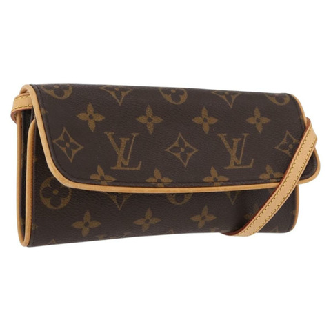 路易威登 Monogram Pochette Twin PM 單背包 M51854 LV Auth ka5272A
