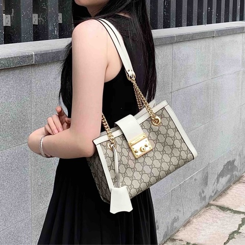 古馳 GUCCI  小號padlock小號老花尺寸：26*18*10
