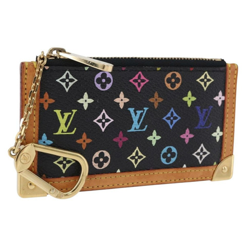 路易威登 Monogram Multicolor Pochette Cles 手拿包 黑色 M13664 正品 BA14342V
