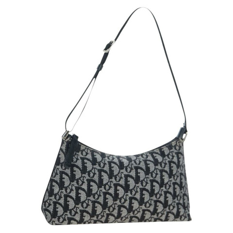 Christian Dior Trotter帆布配件包 黑色銀色 正品 ki6702V