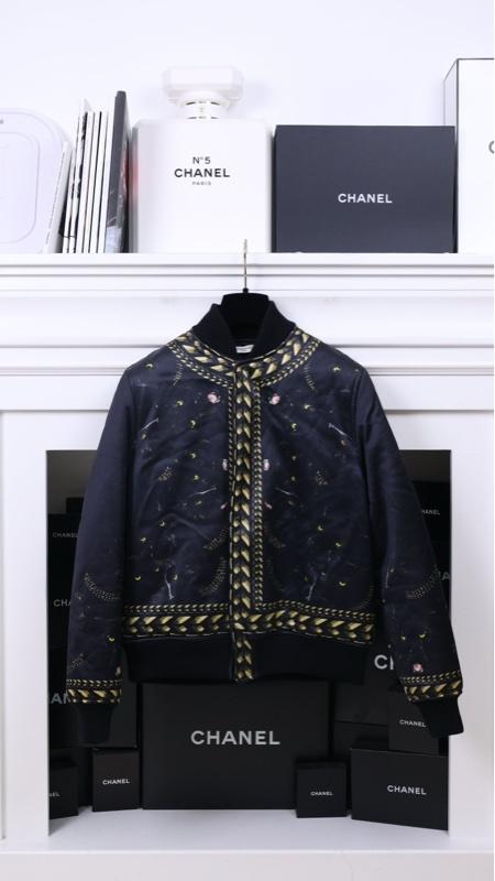 Givenchy黑金滚边印花棉服外套