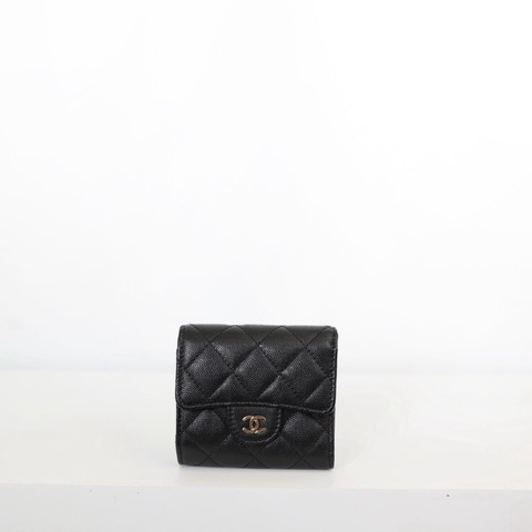 二手Chanel coco經典三折短夾