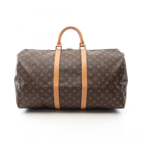 路易威登 Keepall 55 旅行手提包 M41424 Monogram 皮革 棕色 二手