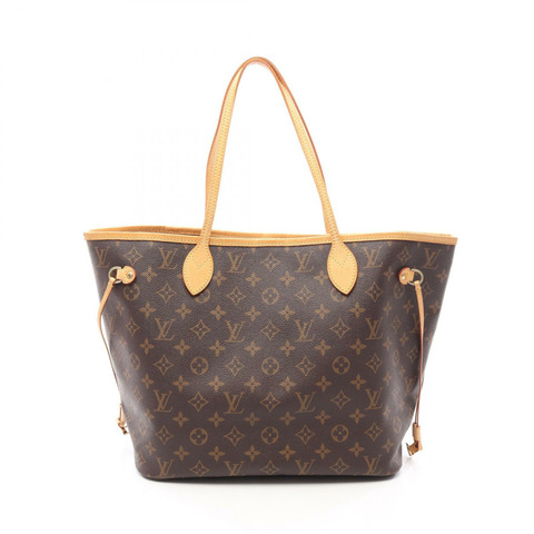 路易威登 Neverfull MM Monogram 手提包 M40156 PVC 塗層帆布皮革棕色二手女士