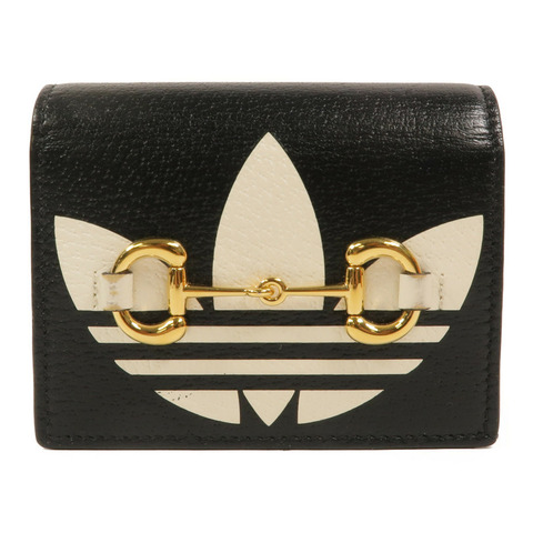 GUCCI 牛皮皮革GucciXAdidas Horsebit Card Case Wallet錢包