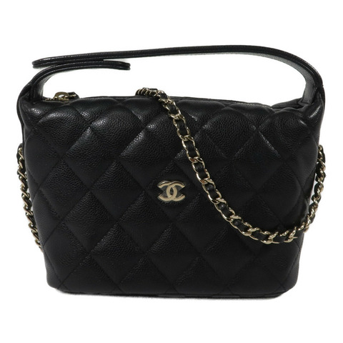 CHANEL 牛皮皮革Mini Hobo鏈帶手挽肩背兩用袋