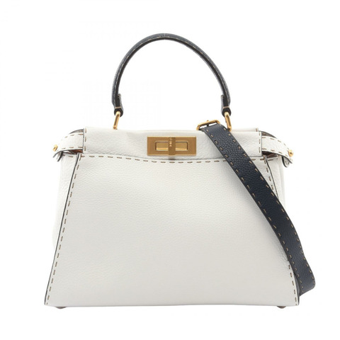 FENDI Peekaboo Regular Selleria 斜背包單肩包 8BN290 皮革 二手