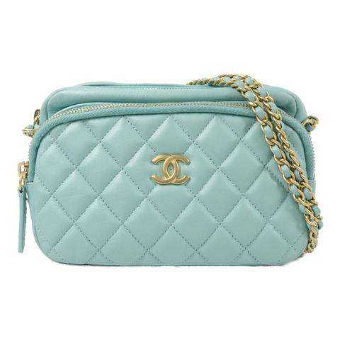 CHANEL 牛皮皮革Camera Bag鏈帶肩背袋