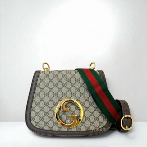 JS1541-GUCCI 鳥木色下蓋GG Blondie中型側背包699210