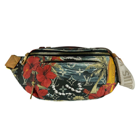路易威登 LOUIS VUITTON Monogram Surfing Rush 腰包，塗層帆布，多色，男士 M24992 z10530