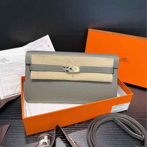 【25年全新全套震撼撿漏價👍🏻全網最便宜💫】Hermes/愛馬仕 Kelly Togo 錫器灰 金扣