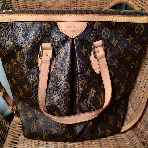 LV M40145 花紋手提抓皺斜背包