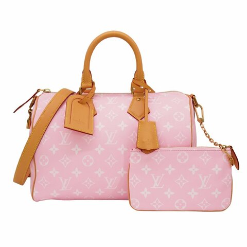 Louis Vuitton 展示品 Speedy P9 30 牛皮手提斜背二用包(M13914-粉)