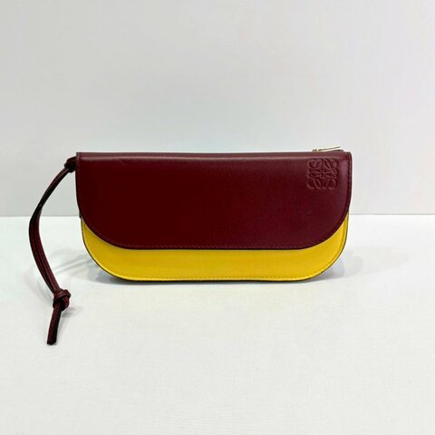 LOEWE Gate Continental紅黃翻蓋長夾