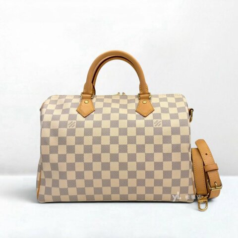 S3597-LV 白棋盤格Speedy30 背帶款N40592