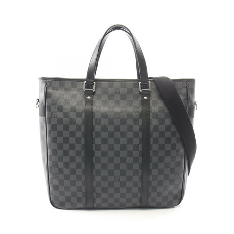 LOUIS VUITTON Tadao 單肩斜背手提包 N51192 Damier 石墨帆布 LV
