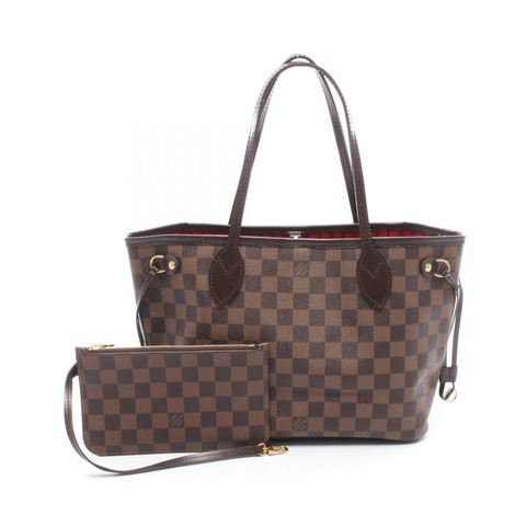 路易威登 Neverfull 小號托特包 手提包 N41359 Damier Ebene 帆布 皮革 二手