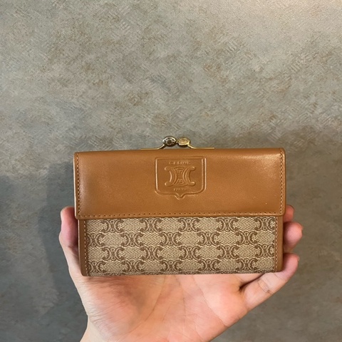 Celine vintage 老花短夾 （鈔票/卡片/零錢）