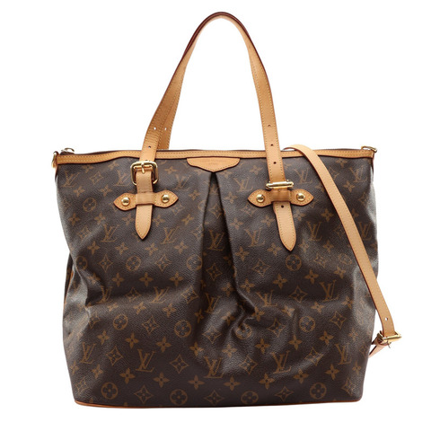 LOUIS VUITTON LV 路易威登 Palermo GM 兩用包 棕色 原花帆布 M40146