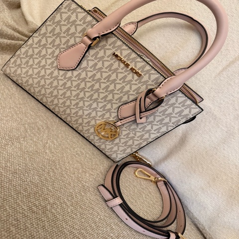 Michael Kors 粉色手提包 可側背🩷