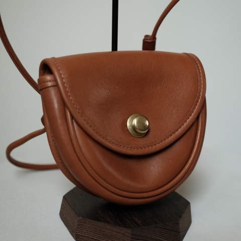COACH Vintage 1980s 經典絕版美製 焦糖琥珀棕馬鞍斜背包