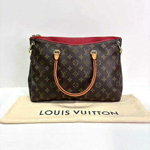 LV Pallas MM老花手提肩背包