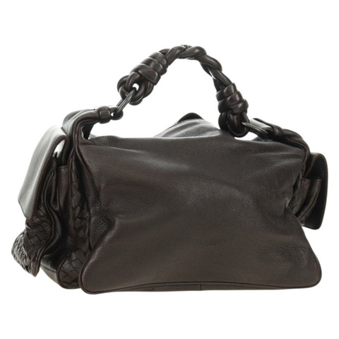 BOTTEGA VENETA INTRECCIATO Cocker 手提包 皮革 棕色 正品 185683V