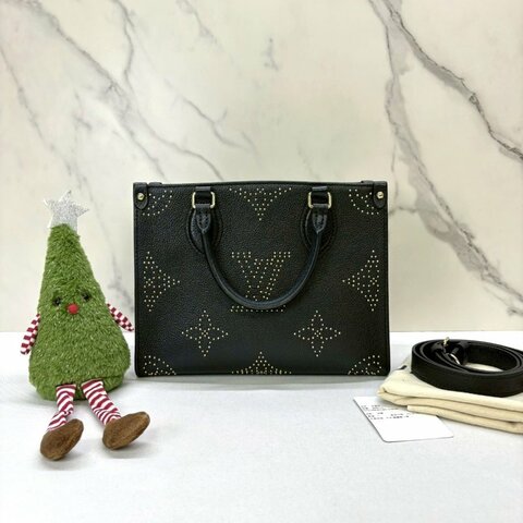 LV OnTheGo PM黑色金釘手提包