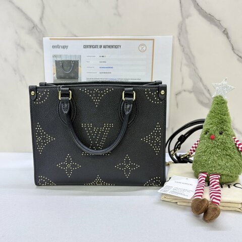 LV OnTheGo PM黑色金釘手提包