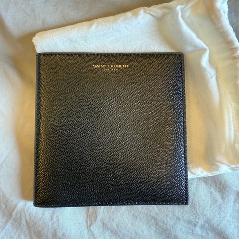 Saint Laurent 護照套 黑色 全新