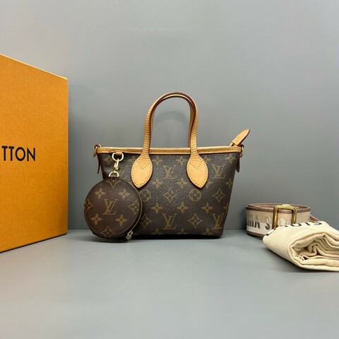 97新 二手LV路易威登neverfull bb老花晶片款