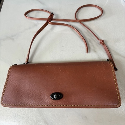 ⏰最終特價品⏰👜Coach Dinky👜棕色手套鞣製皮革手袋背包