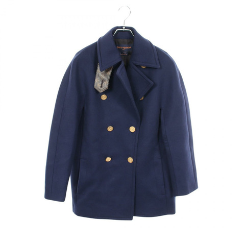 路易威登 Anchor Button Peacoat RW192W OVY FHCO94 羊毛羊絨混紡 藍色 #36