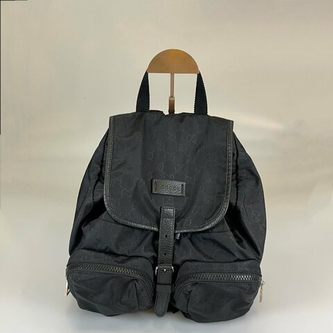 GUCCI 510343 黑尼龍後背包