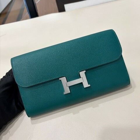 Hermes Constance long wallet Vert Jade