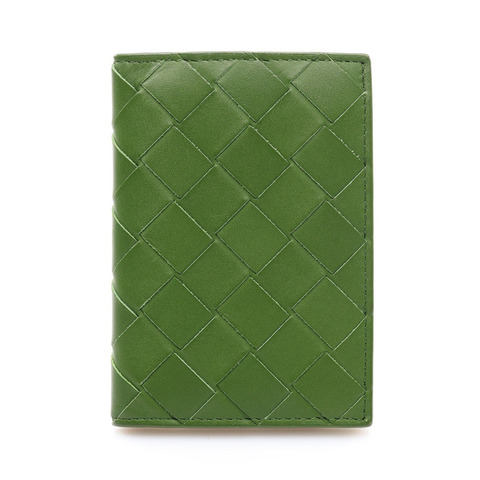 Flap 卡夾 名片夾 綠色 編織牛皮【BOTTEGA VENETA BV 寶緹嘉】