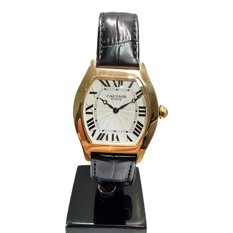 【CPCP典藏風格】Cartier 卡地亞 Tortue 大型款 18K黃金 W1531851｜罕見 PARIS 面盤 / 正裝男錶