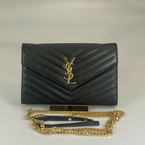 YSL 377826 黑金魚子醬WOC包