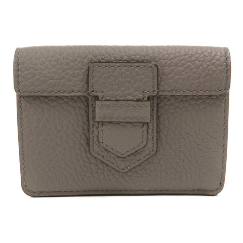Delvaux 牛皮皮革Presse Trifold Wallet錢包