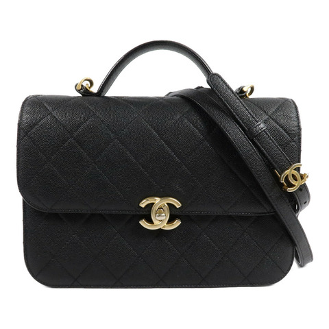 CHANEL 牛皮皮革Carry Bag手挽肩背兩用袋