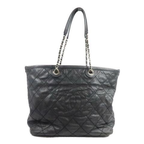 CHANEL 牛皮皮革Grand Shopping Tote鏈帶肩背袋