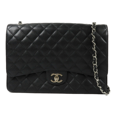 CHANEL 牛皮皮革Maxi Classic鏈帶肩背袋